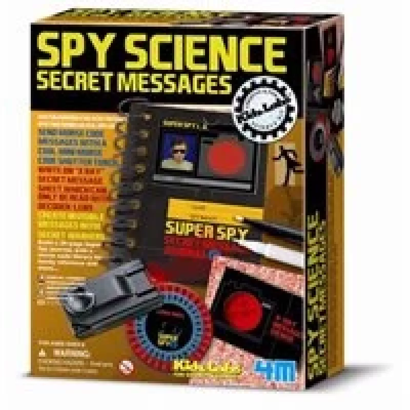 Kit 4m Spy Science Secret Messages 3295 — conjunto com experiências sobre mensagens secretas para crianças a partir dos 8 anos