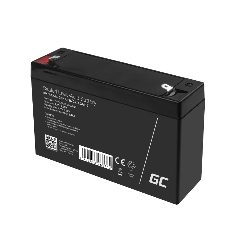Bateria industrial Green Cell AGM39 7200 mAh 6 V