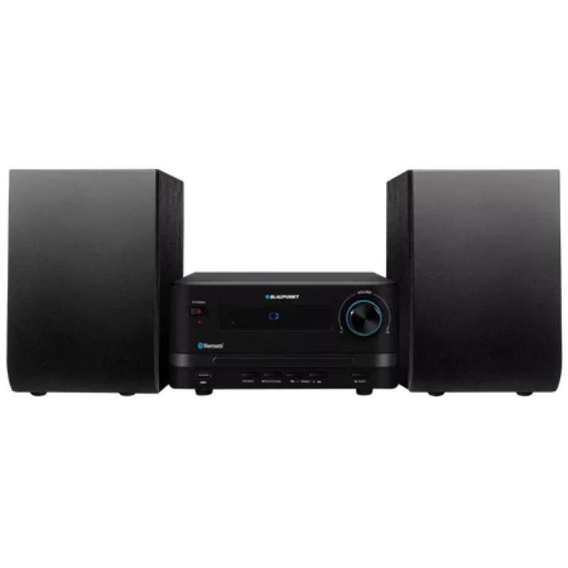 Micro-sistema de áudio doméstico BLAUPUNKT MS14BT — leitor de CD/MP3, Bluetooth, USB, FM RDS, 15 W RMS, preto