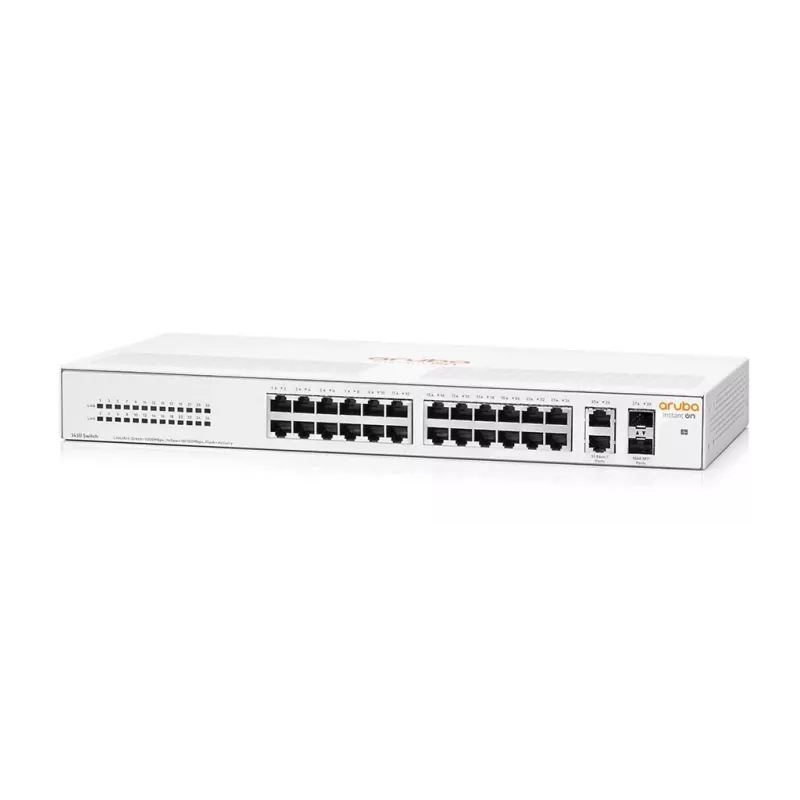 HPE Aruba Networking Aruba Instant On 1430 26G 2SFP não gerido L2 Gigabit Ethernet (10/100/1000) 1U