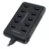Logilink UA0125 Hub USB 10 portas USB2.0 com fonte de alimentação 3.5A, | Logilink