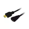 LogiLink CH0057 cabo extensor HDMI de alta velocidade com Ethernet, HDMI 1.4, A macho – A fêmea, 4K/30, contactos banhados a ouro, 3 m, preto