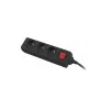 Lanberg PS1-03E-0150-BK cabo de extensão (1,5 m, preto)