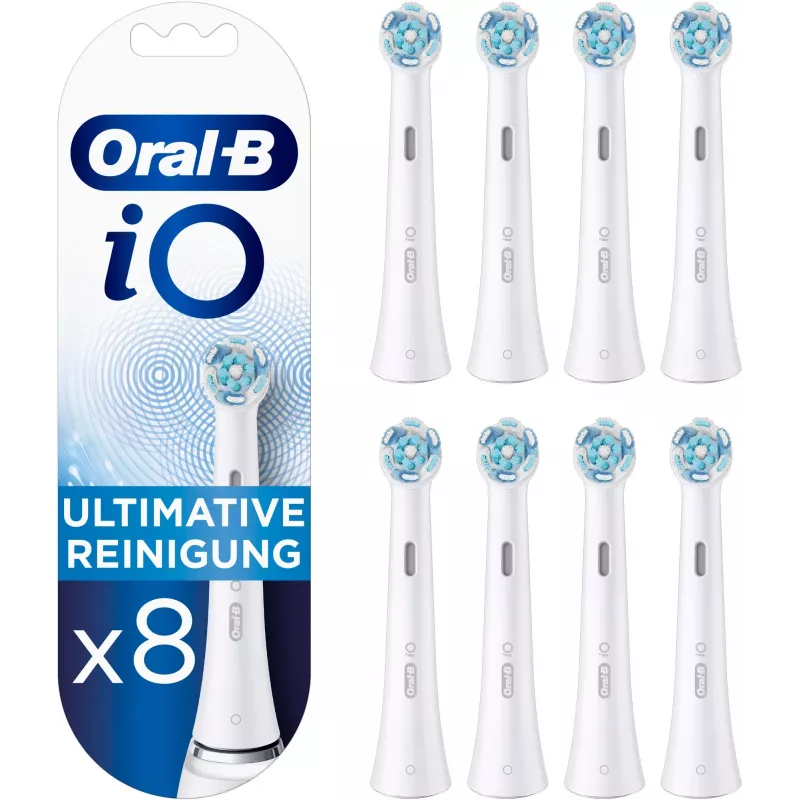 Cabeça de escova de dentes Oral-B iO Ultimate Clean, pack de 8 cabeças de substituição