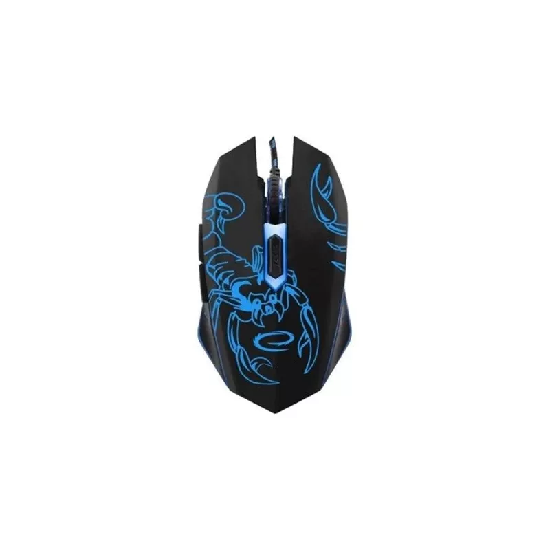 Esperanza MX203 SCORPIO - Rato - USB - azul - rato - ótico - 6 botões - preto