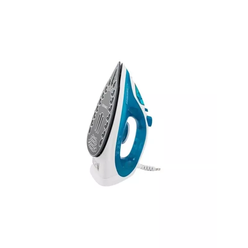 Ferro a vapor Esperanza EHI002 Slider, 2200 W, base cerâmica, vapor vertical, branco/azul