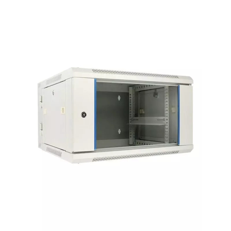 Armário rack de parede Extralink 6U 600x600 AZH cinzento montagem na parede, tipo basculante
