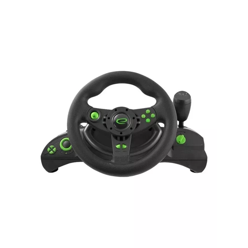 Esperanza EGW102 comando de jogos volante PC, PlayStation 3 digital USB preto, verde