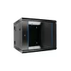 Armário Rackmount Extralink 6U 600x600 AZH preto montado na parede, basculante