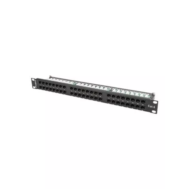Lanberg PPU6-1048-B - Patch panel - 1U - 19 polegadas