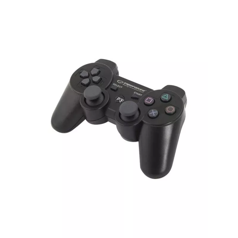Comando de jogos Esperanza EGG109K preto Bluetooth joystick analógico PlayStation 3