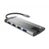 NATEC Fowler Plus USB Type-C preto cinzento MicroSD SD hub