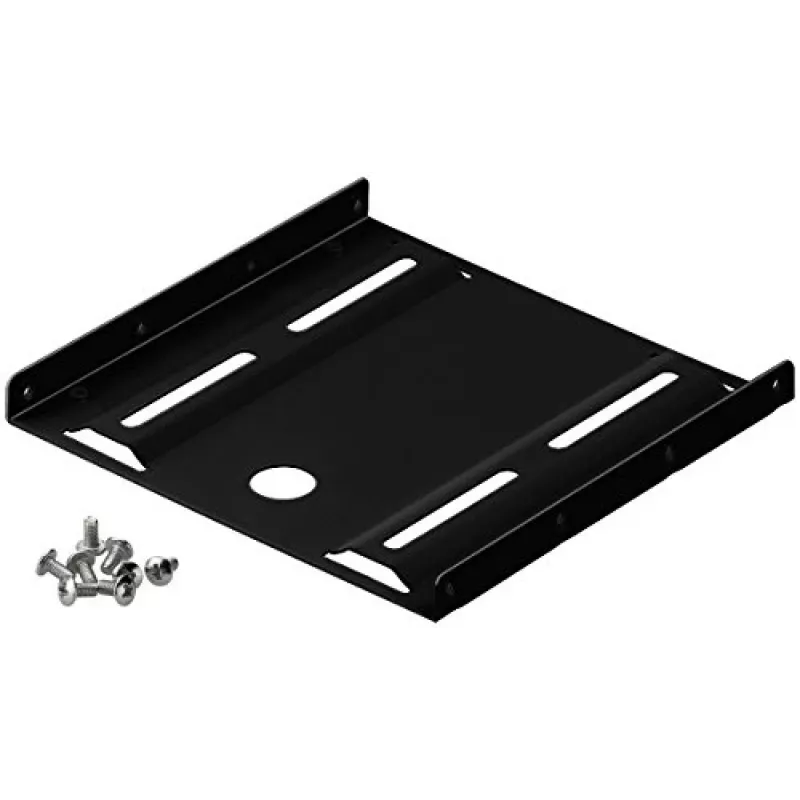 Suporte de montagem para disco rígido Goobay Wentronic 2,5 para 3,5, preto – adequado para montar um disco rígido de 2,5 numa baía de 3,5 (93990)