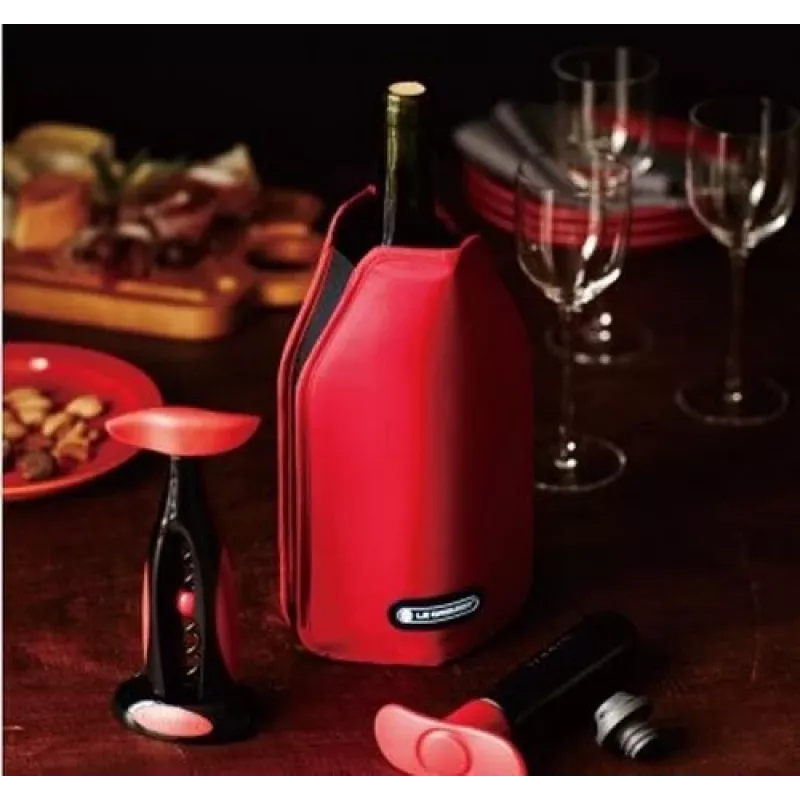 Manga térmica para garrafa de vinho Le Creuset - vermelho