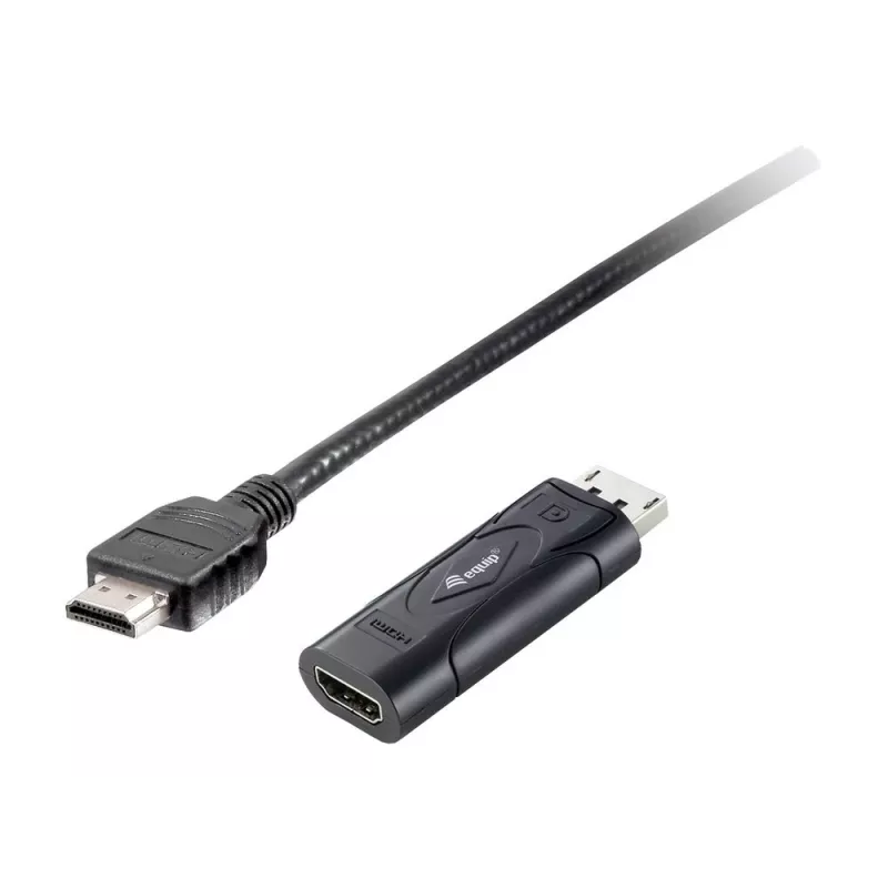 Equip adaptador DisplayPort para HDMI, 0,2 m, DisplayPort, HDMI, ficha, fêmea, 1920 x 1080 píxeis