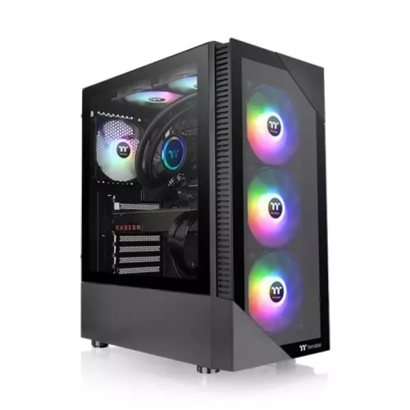 Caixa de PC Thermaltake View 200 TG ARGB Midi Tower preto