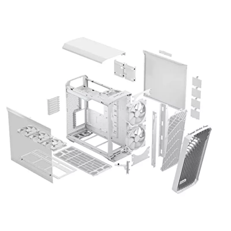 Caixa para PC Fractal Design Torrent White – compatível com ATX, EATX, microATX, ITX; 2 ventoinhas frontais de 180 mm; baías de 2,5 inch/3,5 inch