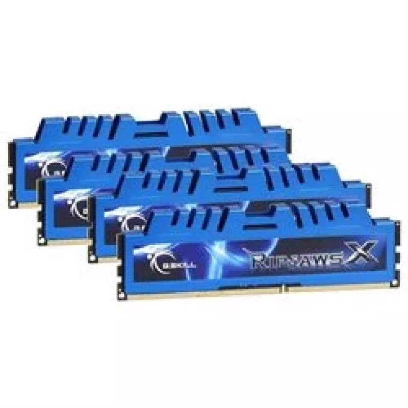 Conjunto de memórias G.SKILL RipjawsX F3-1600C9Q-32GXM (DDR3 DIMM; 4 x 8 GB; 1333 MHz; CL9)