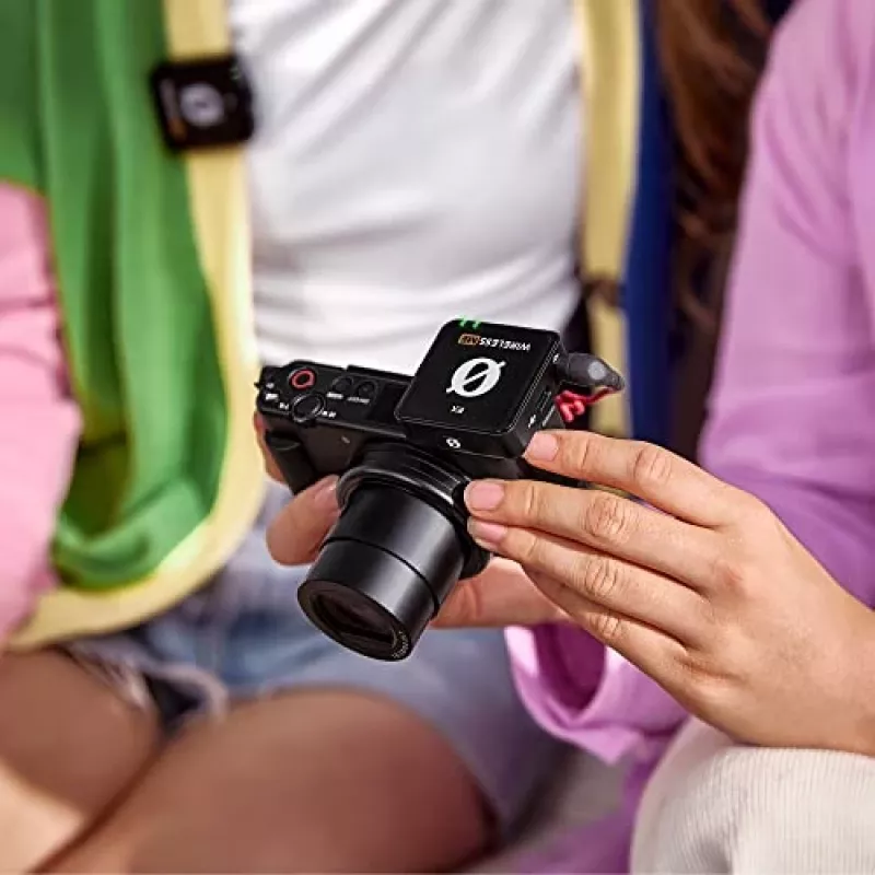 WIME RODE WIRELESS ME Sistema de microfone sem fios de canal duplo Vloggers Podcasters