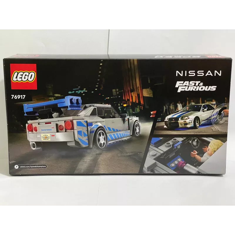 LEGO 76917 Speed Champions 2 Fast 2 Furious Nissan Skyline GT-R (R34) Carro de Brinquedo