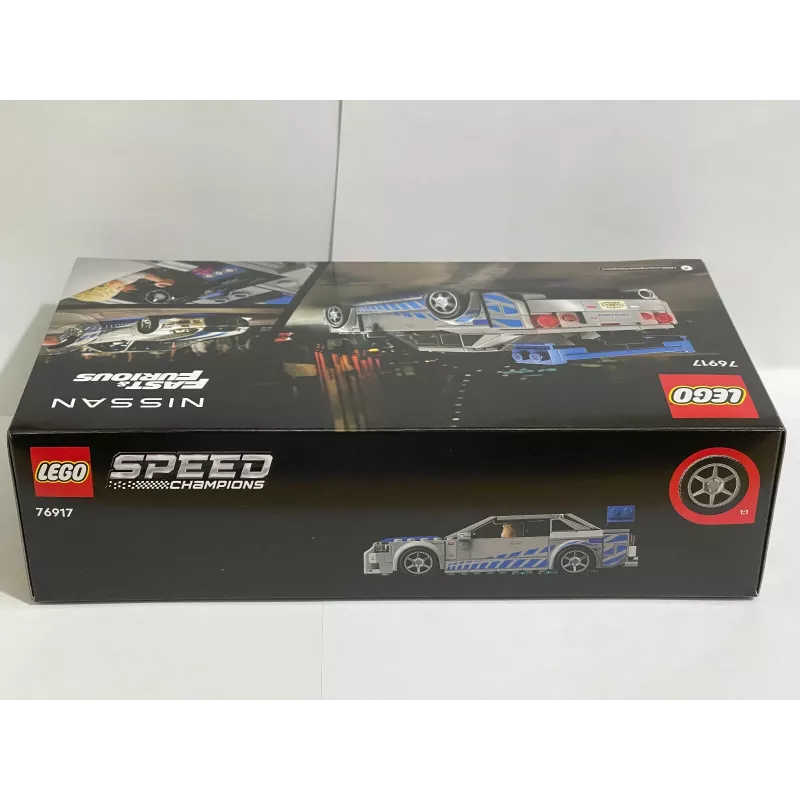 LEGO 76917 Speed Champions 2 Fast 2 Furious Nissan Skyline GT-R (R34) Carro de Brinquedo