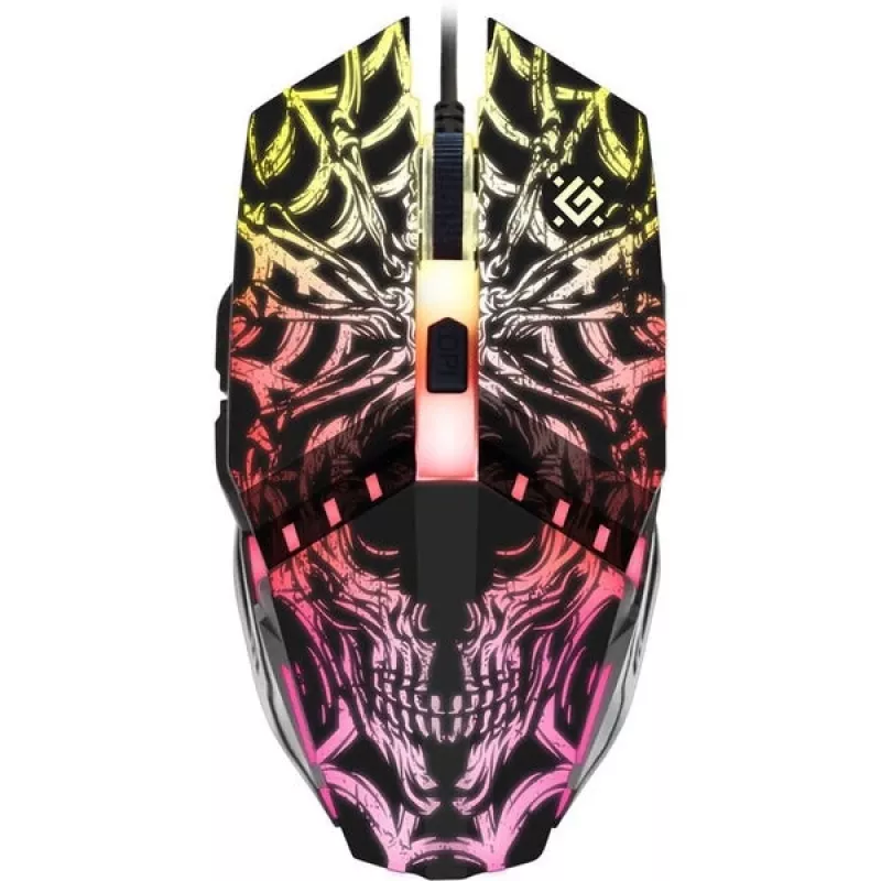 Defender PROTOTYPE GM-670L rato gaming, ótico, 2400 DPI, com fio USB, ambidestro, iluminado, preto