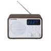 Rádio portátil com Bluetooth e USB BLAUPUNKT PP7BT, cor: castanho madeira/branco