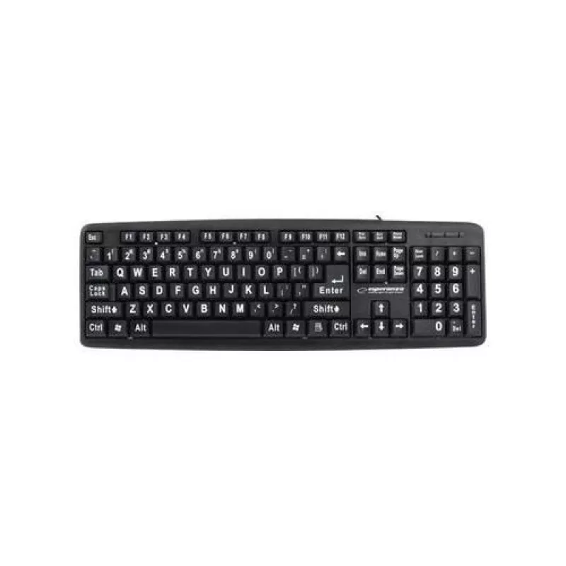 Esperanza EK129 teclado USB QWERTY UK inglês preto