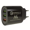 Carregador de parede USB MACLEAN MCE479B — 3 portas USB, potência total 18W, compacto