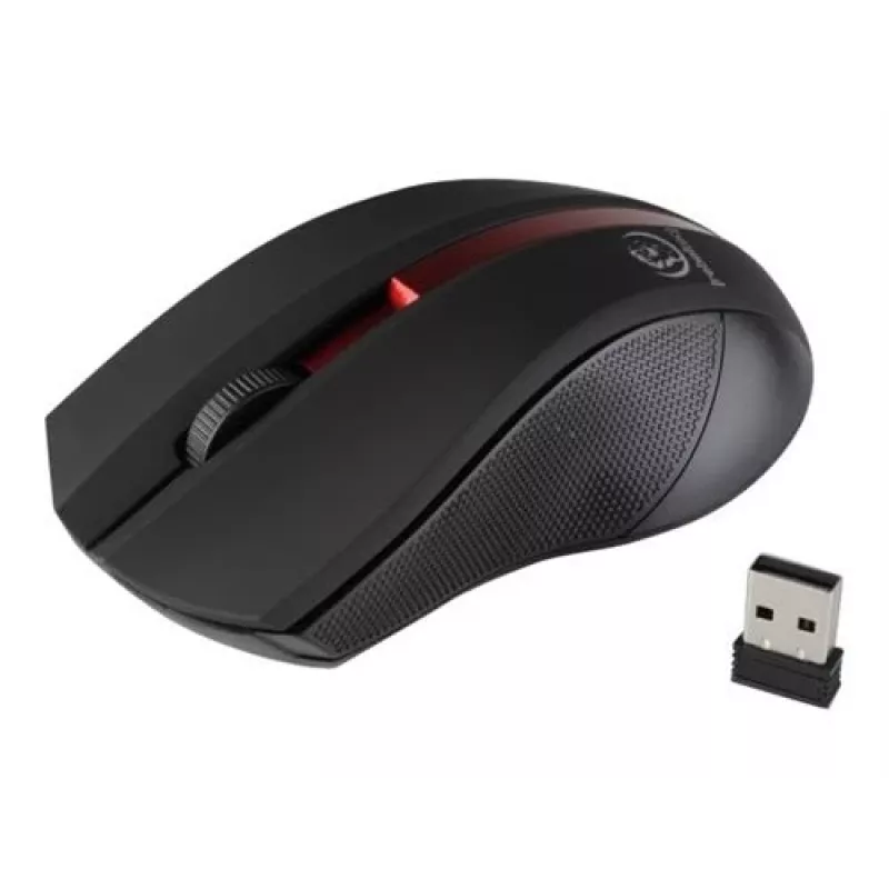 Rato ótico sem fios Rebeltec GALAXY preto/vermelho interface