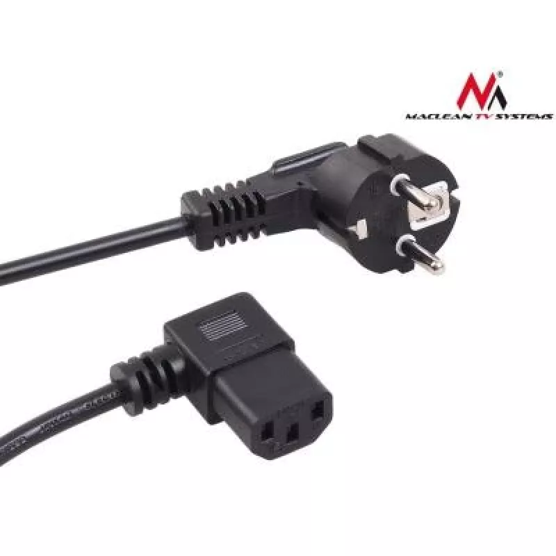 Cabo de alimentação com ficha angular de 3 pinos 5M EU MCTV-804