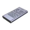 Caixa para SSD Unitek S1206A para 2× unidades M.2 NVMe PCIe Gen3 x4, USB 3.2 Gen 2 (10 Gbit/s), Alumínio, USB-C, inclui fonte de alimentação