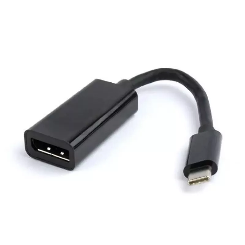 Gembird A-CM-DPF-01 adaptador de USB-C para DisplayPort, 15 cm, preto