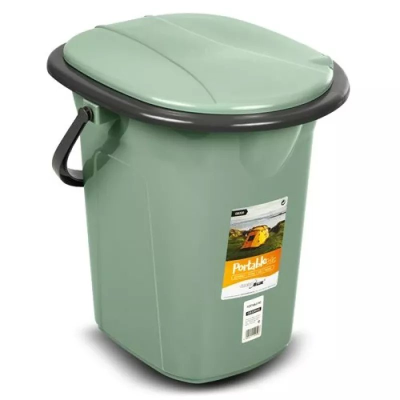 Balde sanitário portátil GreenBlue GB320GG — balde sanitário portátil leve, modelo GB320GG