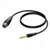 Cabo de áudio Procab ficha XLR para ficha jack 6,3 mm (1/4 polegadas), estéreo, 3 m