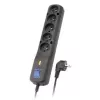 Lestar 5+ Lf-530wa, protetor de sobretensão, 1,5 m, preto Lf-530wa 5+ 3l G-a K. Cz 1,5m