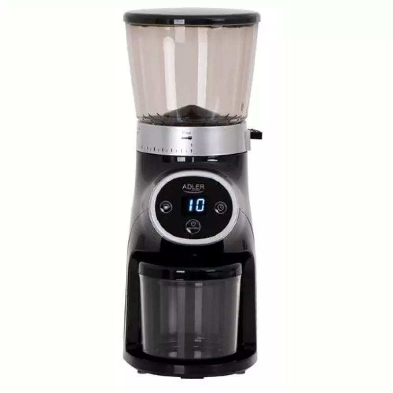 Moinho de café profissional, mós de aço, 31 definições de moagem, Café 90g/m, Adler, AD4450, 300, preto