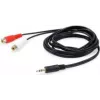Equip 147093 cabo de áudio, 2 x RCA fêmea para 3,5 mm macho, 2,5 m, preto