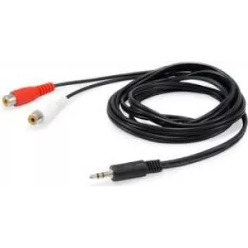 Cabo de áudio Equip 147093 250 m 2 x RCA 3,5 mm preto