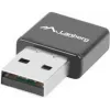 Adaptador USB Wi-Fi LANBERG NC-0300-WI, 2 antenas internas de 2 dBi, USB 2.0, até 2400 Mbit/s, preto