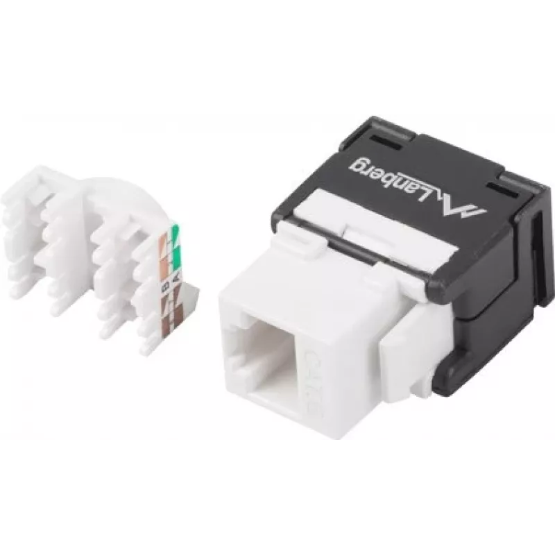 Módulo Keystone RJ45 - LSA UTP Cat.6a 180 graus para caixa de montagem