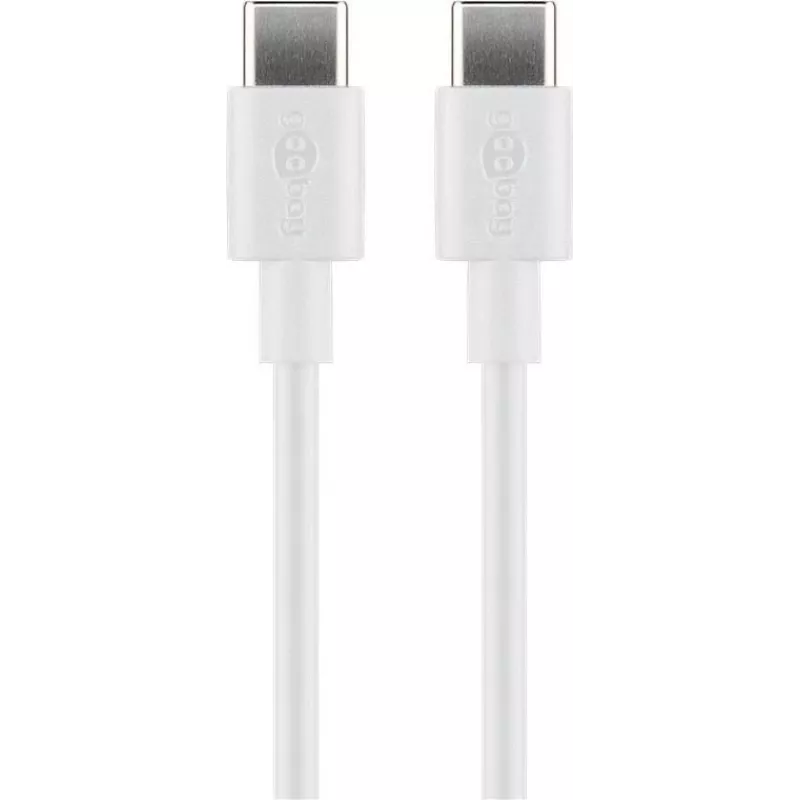 Cabo de carregamento e sincronização USB-C Goobay, 2 m, branco | Goobay