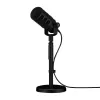 Microfone de estúdio RØDE PodMic USB — Cardioide XLR/USB, 24 bits/48 kHz, USB-C, saída para auscultadores, botão rotativo de volume, preto