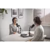 Microfone de estúdio RØDE PodMic USB — Cardioide XLR/USB, 24 bits/48 kHz, USB-C, saída para auscultadores, botão rotativo de volume, preto