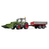Trator de brincar BRUDER Fendt Vario 211 com carregador frontal e atrelado lateral