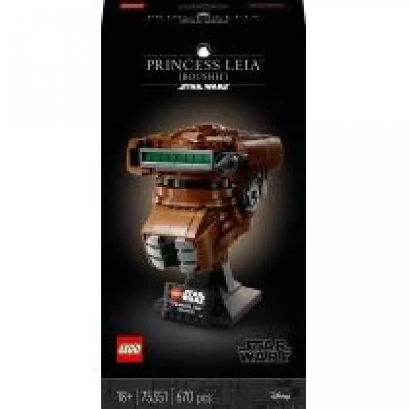 LEGO Star Wars Conjunto Capacete da Princesa Leia (Boushh) para adultos 75351 (670 peças)