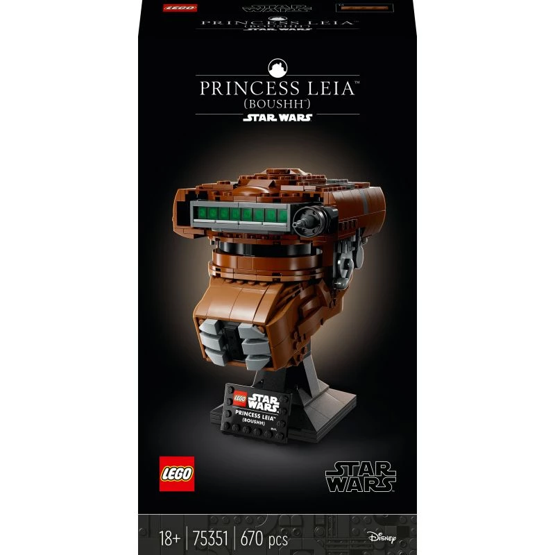 LEGO Star Wars Conjunto Capacete da Princesa Leia (Boushh) para adultos 75351 (670 peças)