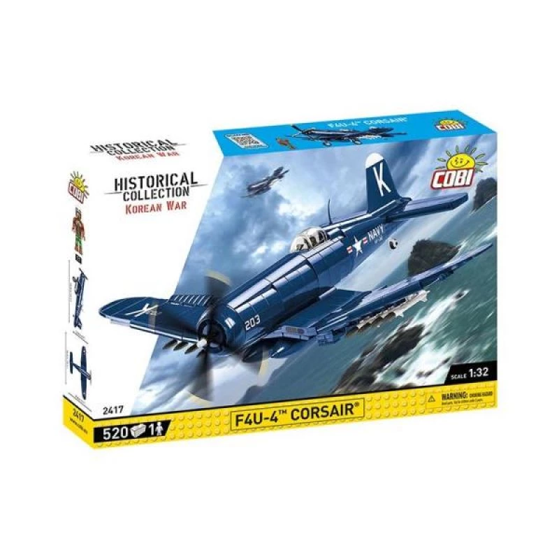 Blocos de construção COBI F4U-4 Corsair 520 peças Guerra da Coreia