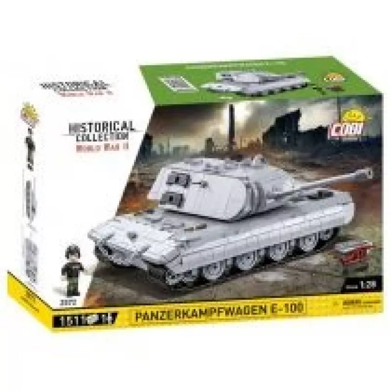 Conjunto de construção COBI Panzerkampfwagen E-100 Segunda Guerra Mundial 1511 peças