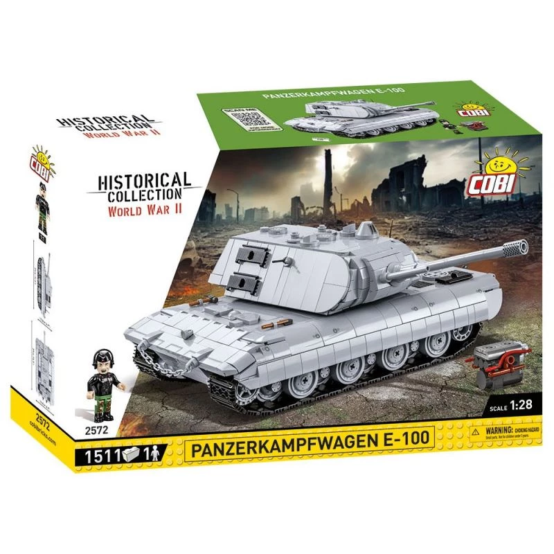 Conjunto de construção COBI Panzerkampfwagen E-100 Segunda Guerra Mundial 1511 peças